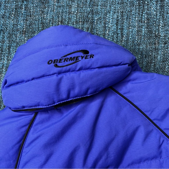 Obermeyer Goose Down Waterproof Snow Jacket in Blue Black - Picture 6 of 10